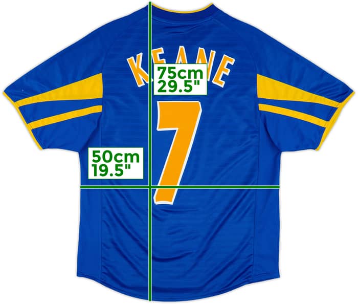 2001-03 Leeds United Away Shirt Keane #7 - 8/10 - (S)