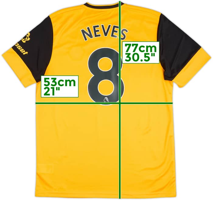 2020-21 Wolves Home Shirt Neves #8 - 10/10 - (L)