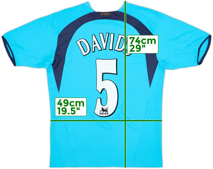 2006-07 Tottenham Away Shirt Davids #5 - 8/10 - (S)