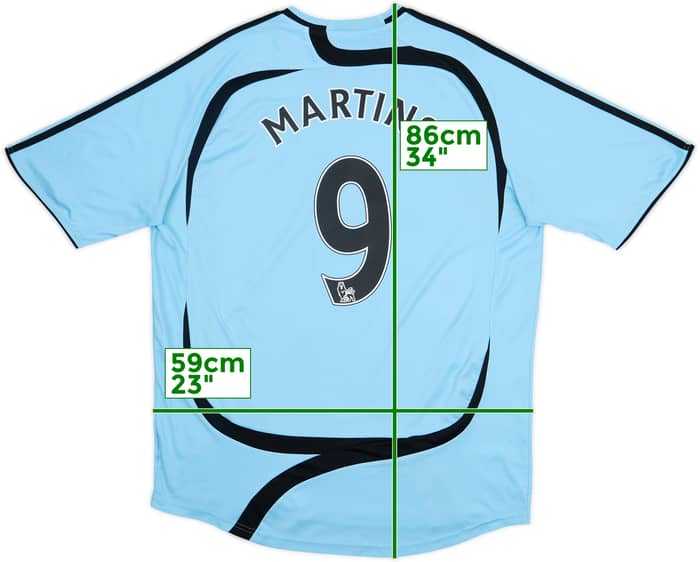 2007-08 Newcastle Away Shirt Martins #9 - 6/10 - (XL)