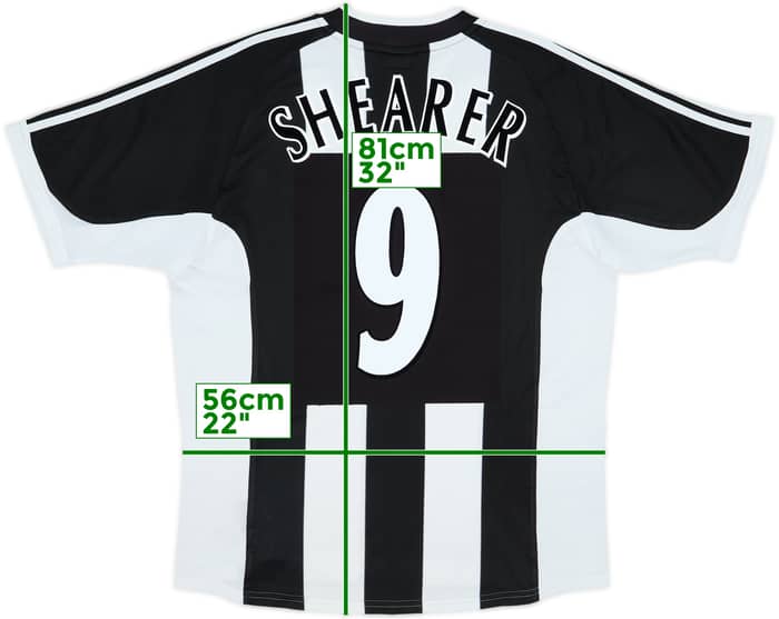 2001-03 Newcastle Home Shirt Shearer #9 - 8/10 - (L)