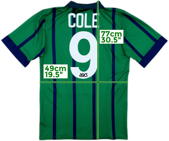 1994-95 Newcastle Third Shirt Cole #9 - 7/10 - (M)