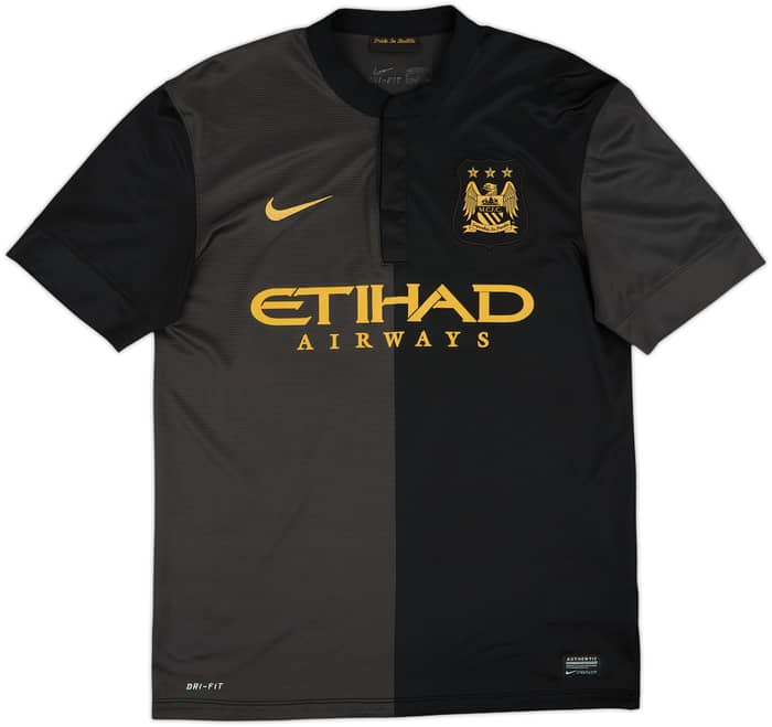 2013-14 Manchester City Away Shirt Kun Aguero #16 - 9/10 - (M)