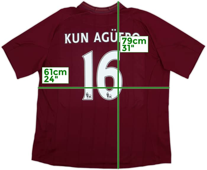 2012-13 Manchester City Away Shirt Kun Aguero #16 - 6/10 - (XXL)