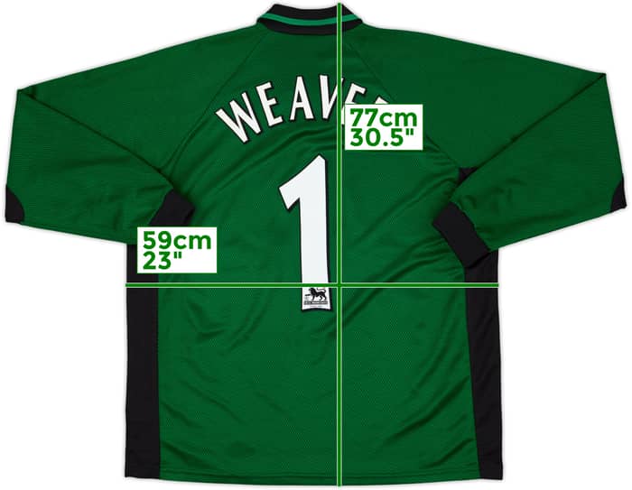 2000-01 Manchester City GK Shirt Weaver #1 - 8/10 - (L)