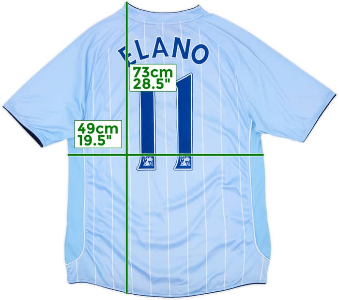 2007-08 Manchester City Home Shirt Elano #11 - 8/10 - (M)