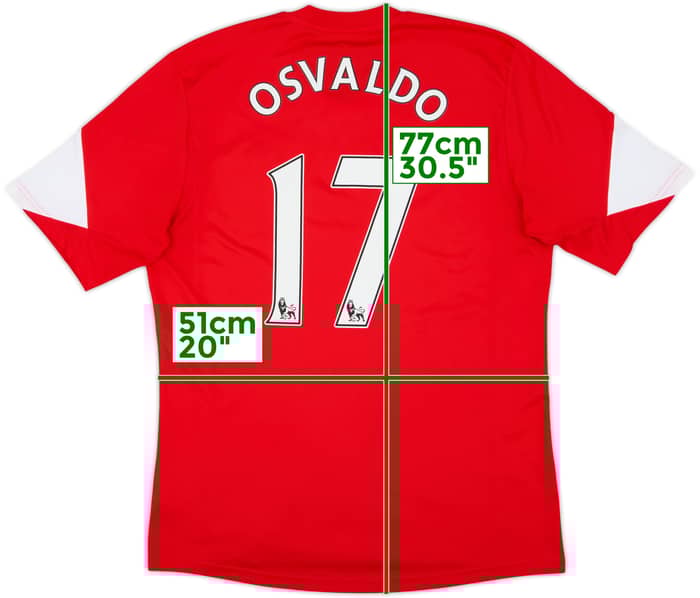 2013-14 Southampton Home Shirt Osvaldo #17 - 9/10 - (L)