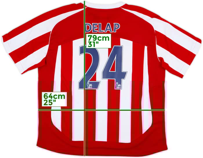2009-10 Stoke City Home Shirt Delap #24 - 6/10 - (XXL)