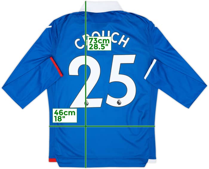 2017-18 Stoke City Away L/S Shirt Crouch #25 - 8/10 - (S)