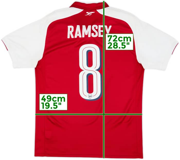 2017-18 Arsenal Home Shirt Ramsey #8 - 8/10 - (S)