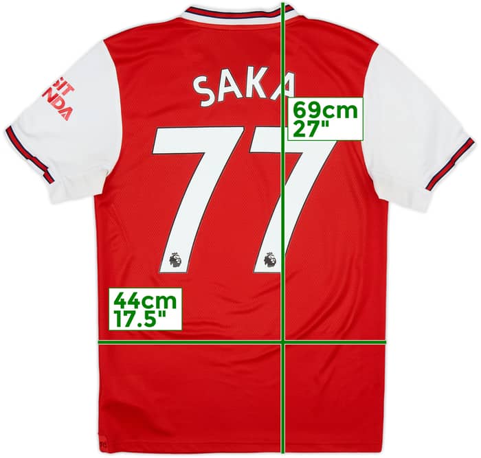 2019-20 Arsenal Home Shirt Saka #77 - 7/10 - (S)