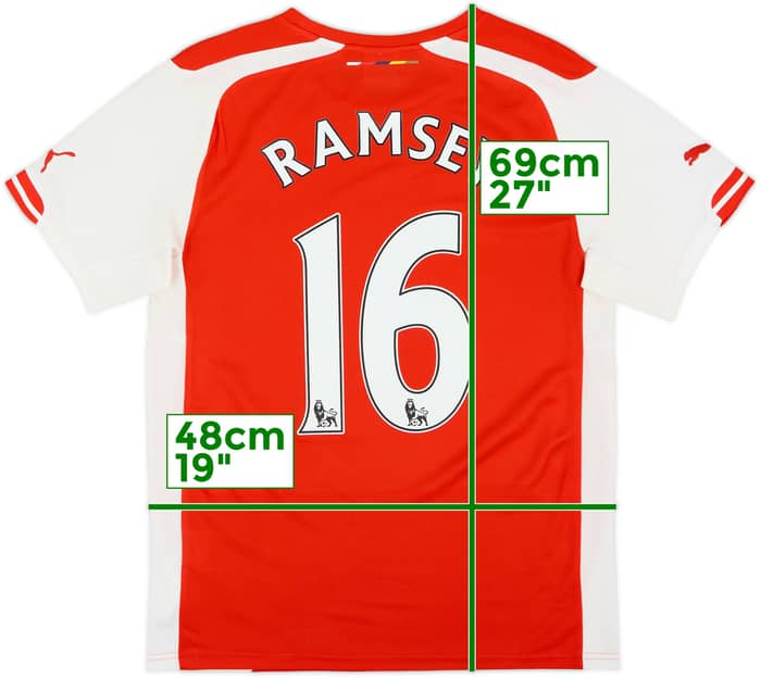 2015-16 Arsenal Home Shirt Ramsey #16 - 8/10 - (S)