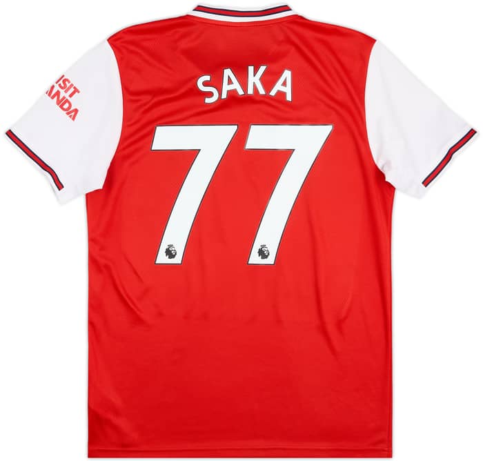 2019-20 Arsenal Home Shirt Saka #77 - 7/10 - (M)