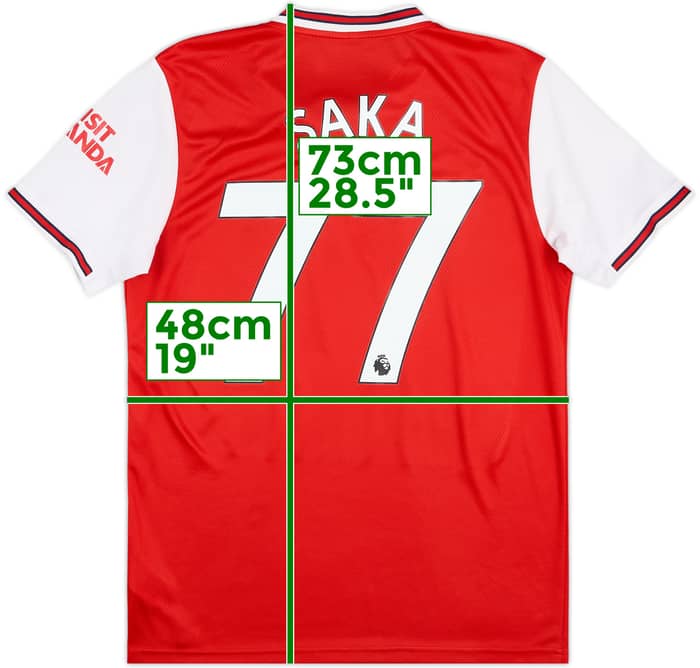 2019-20 Arsenal Home Shirt Saka #77 - 7/10 - (M)