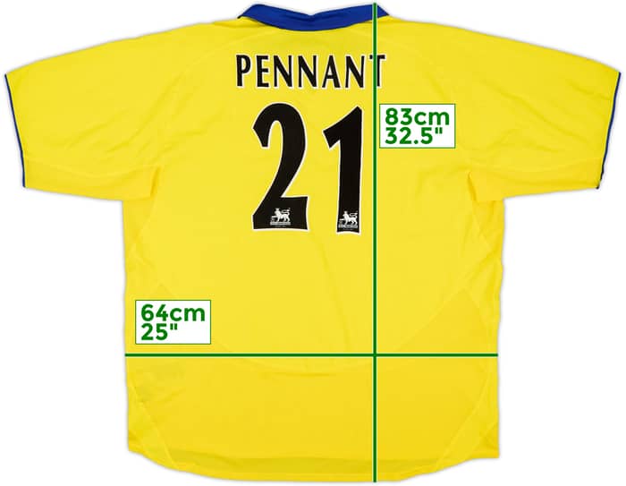 2003-05 Arsenal Away Shirt Pennant #21 - 8/10 - (XXL)