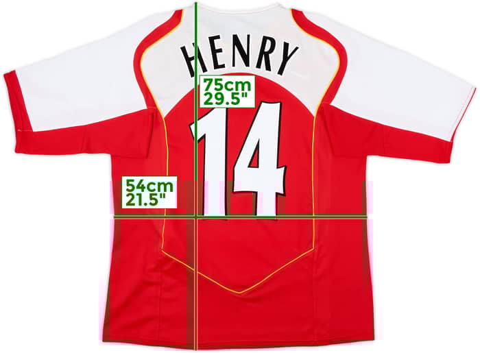 2004-05 Arsenal Home Shirt Henry #14 - 9/10 - (L)