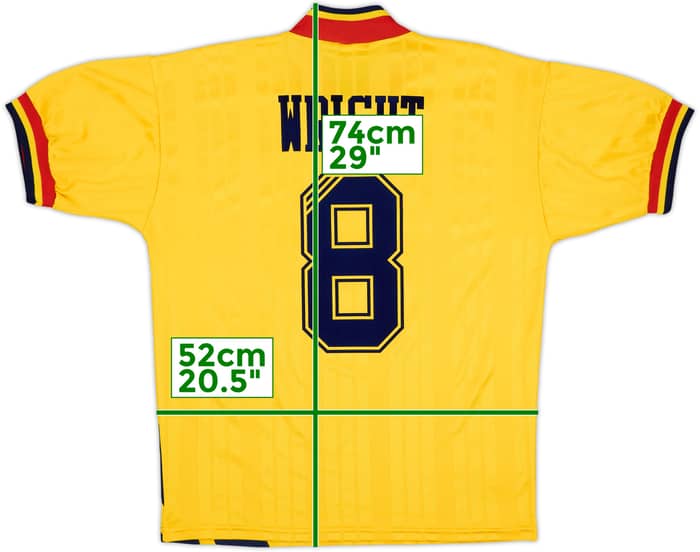 1993-94 Arsenal Away Shirt Wright #8 - 8/10 - (M)