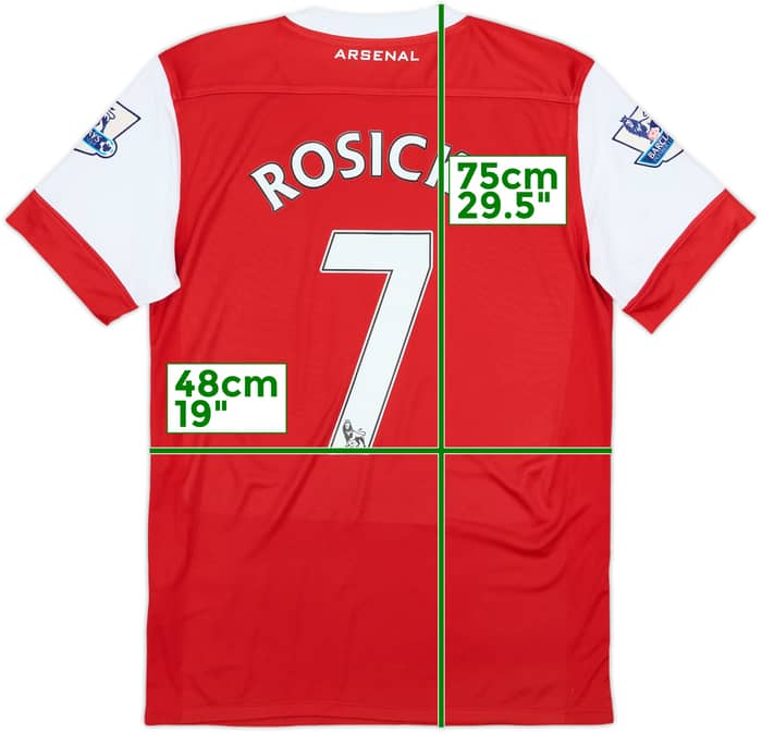 2010-11 Arsenal Home Shirt Rosicky #7 - 5/10 - (S)