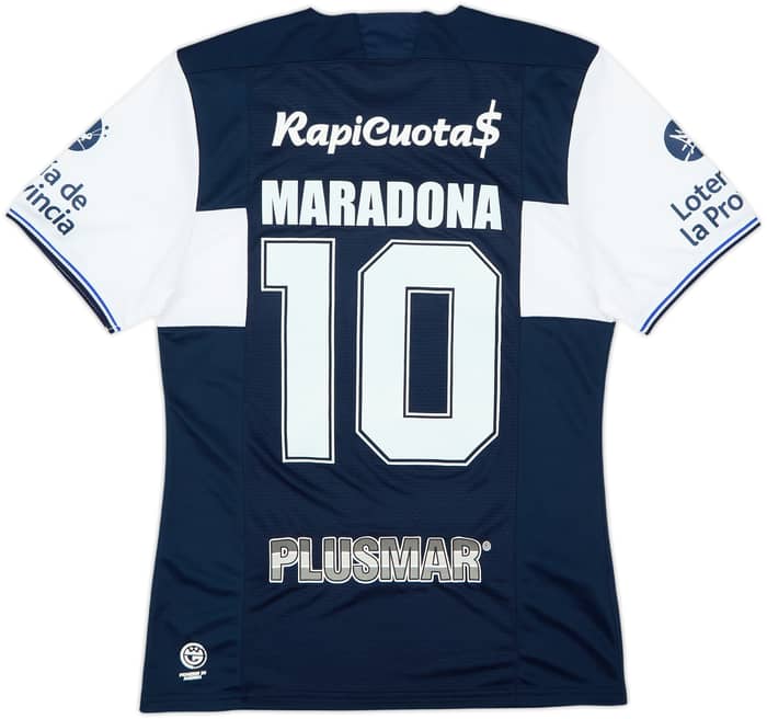 Camiseta de visitante de Gimnasia y Esgrima La Plata 2018-19 Maradona #10 (M)