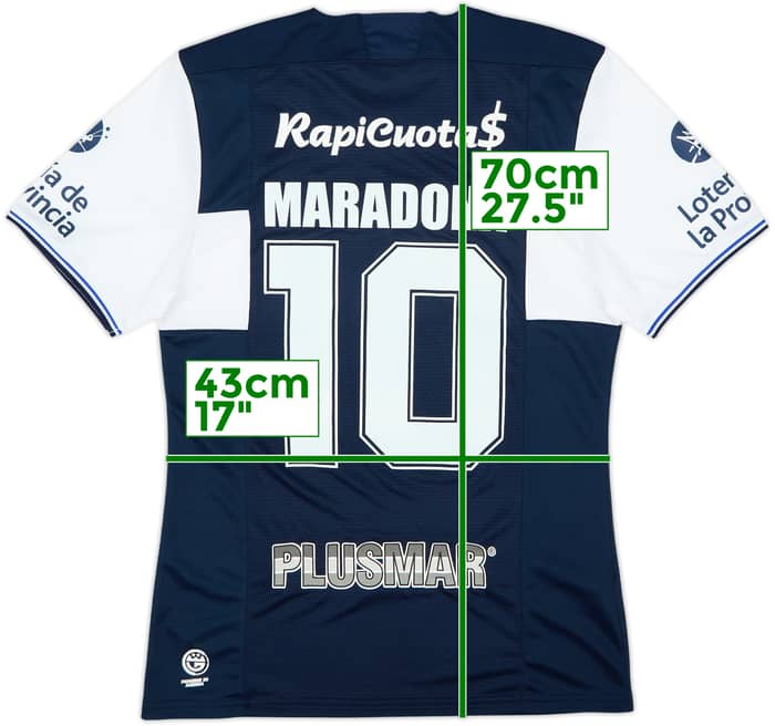 Camiseta de visitante de Gimnasia y Esgrima La Plata 2018-19 Maradona #10 (M)