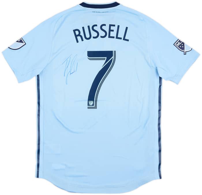 2019 Sporting Kansas City Match Issue Signed Home Shirt Russell #7