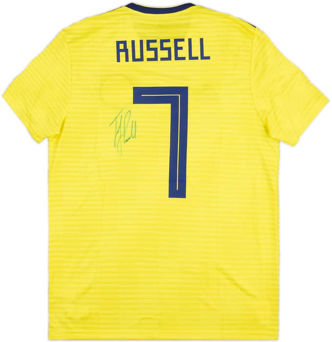 2019 Scotland Match Issue Signed Away Shirt Russell #7