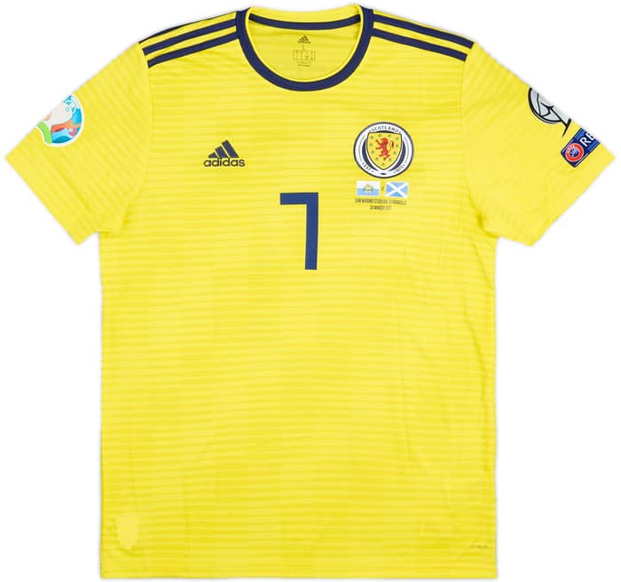 2019 Scotland Match Issue Signed Away Shirt Russell #7