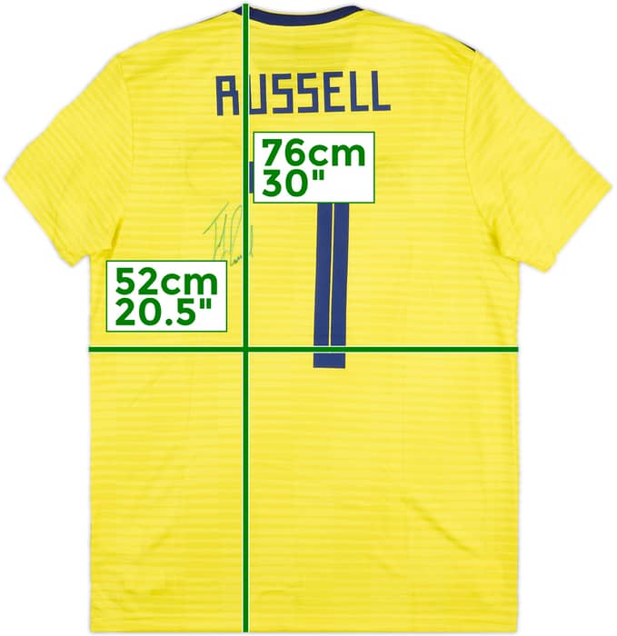 2019 Scotland Match Issue Signed Away Shirt Russell #7