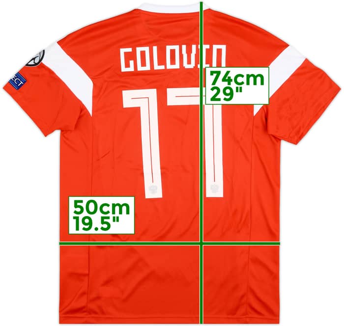 2019 Russia Match Issue Home Shirt Golovin #17