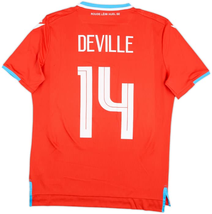 2021 Luxembourg Match Issue Home Shirt Deville #14