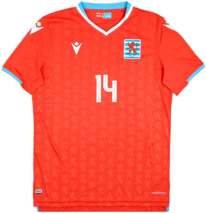 2021 Luxembourg Match Issue Home Shirt Deville #14