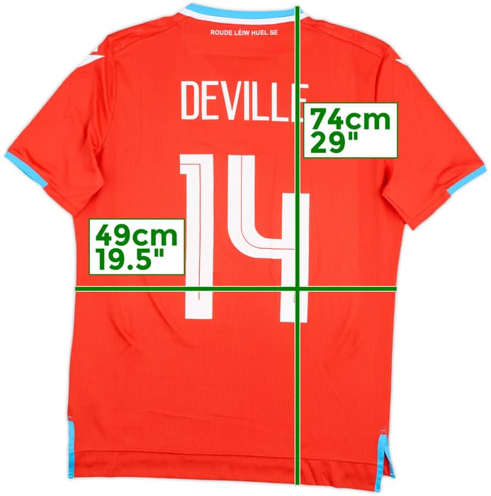 2021 Luxembourg Match Issue Home Shirt Deville #14