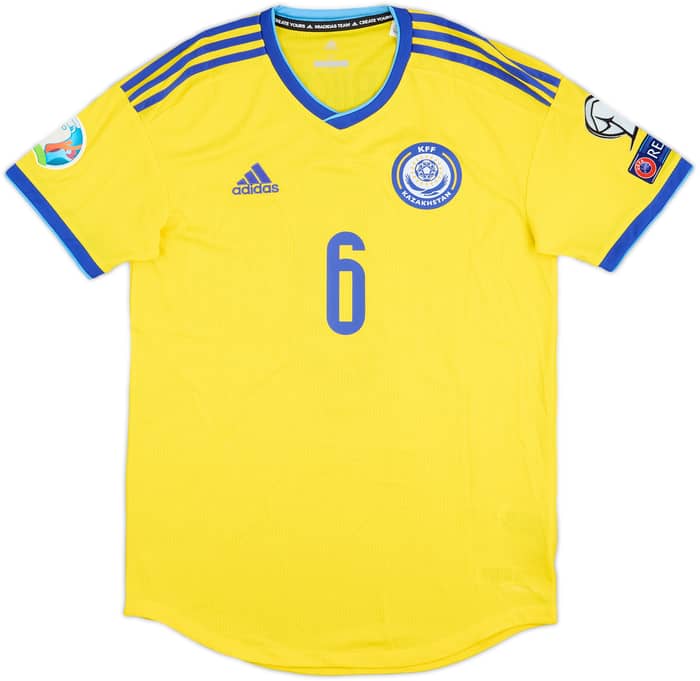 2019 Kazakhstan Match Issue Home Shirt Abiken #6