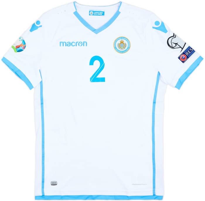 2019 San Marino Match Issue Away Shirt Della Valle #2