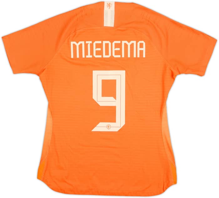 2019 Netherlands Women's Player Issue Home Shirt Miedema #9 - 9/10 - (Women's M)