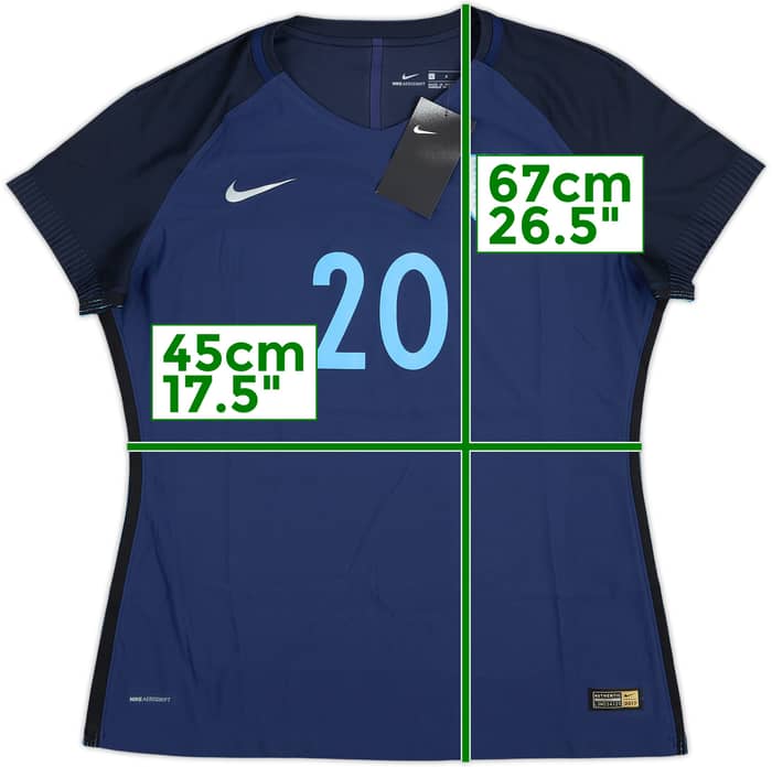 2017 England Women's Player Issue Away Shirt #20 (Women's L)