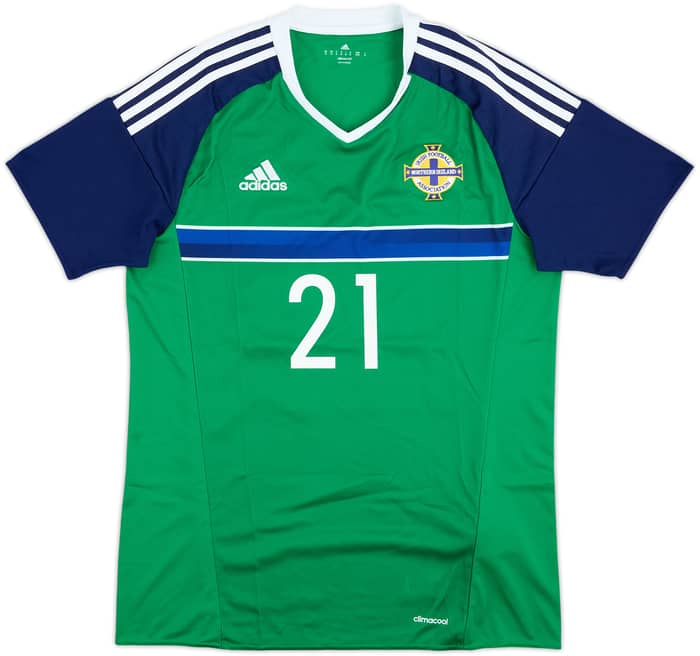 2016-17 Northern Ireland Match Issue Home Shirt #21