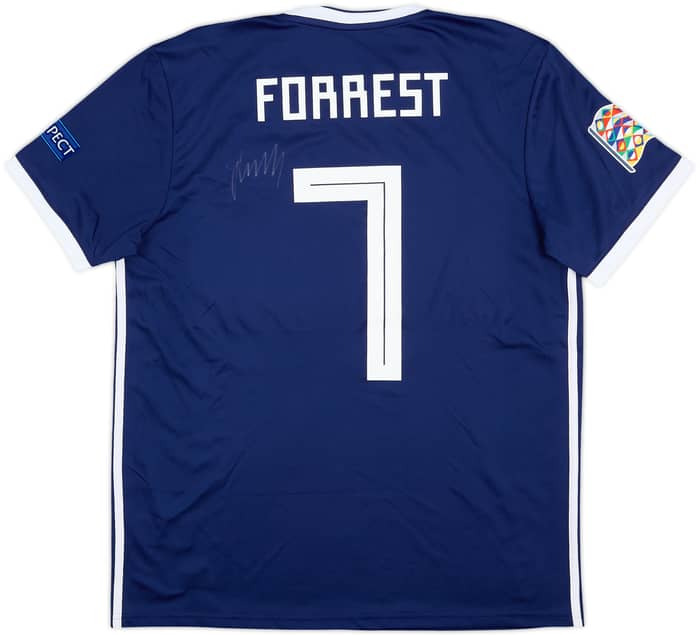 2018 Scotland Match Issue Nations League Signed Home Shirt Forrest #7
