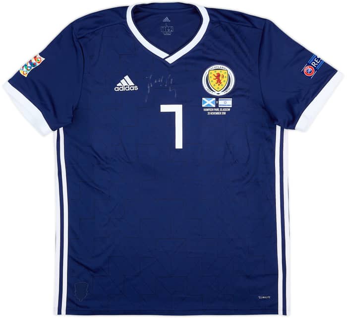 2018 Scotland Match Issue Nations League Signed Home Shirt Forrest #7