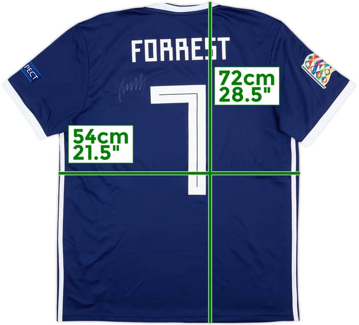 2018 Scotland Match Issue Nations League Signed Home Shirt Forrest #7