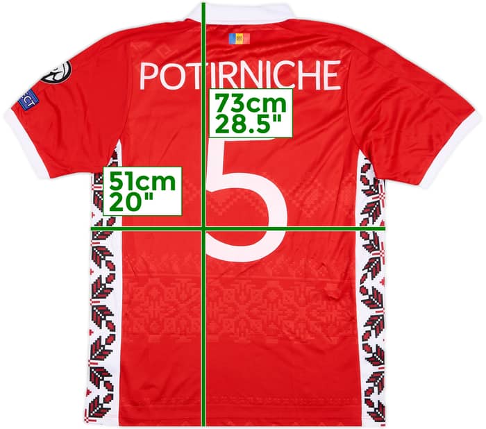2016-22 Moldova Player Issue Third Shirt Potirniche #5