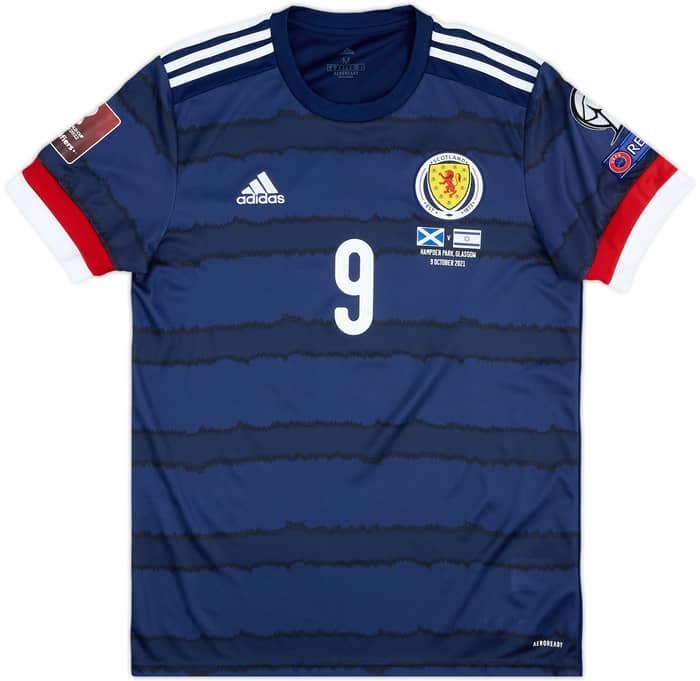 2020 Scotland Match Issue Home Shirt Dykes #9