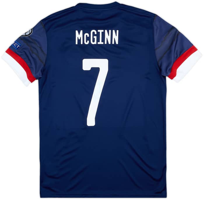 2020 Scotland Match Issue Signed Home Shirt McGinn #7