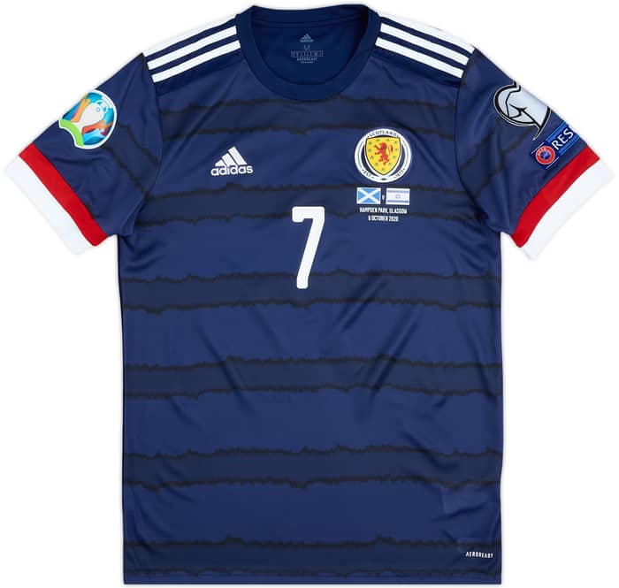 2020 Scotland Match Issue Signed Home Shirt McGinn #7