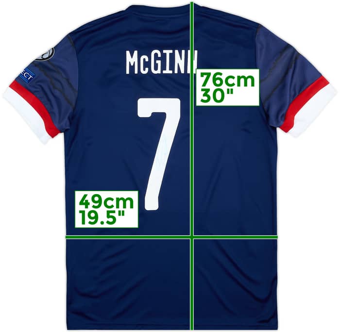2020 Scotland Match Issue Signed Home Shirt McGinn #7