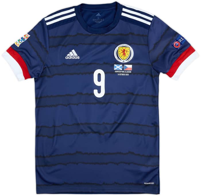 2020 Scotland Match Issue Nations League Signed Home Shirt Dykes #9