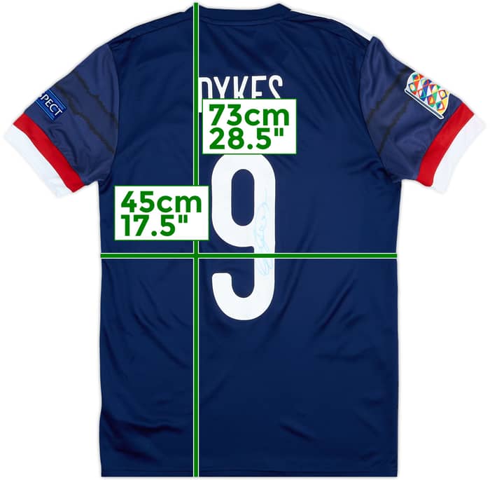 2020 Scotland Match Issue Nations League Signed Home Shirt Dykes #9