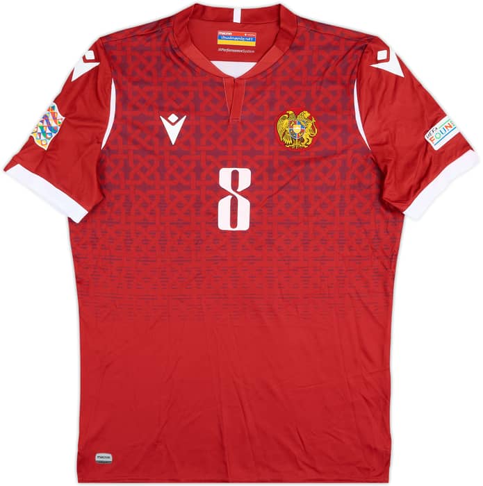 2022 Armenia Match Issue Nations League Home Shirt Spertsyan #8