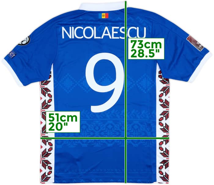 2016-22 Moldova Match Issue Home Shirt Nicolaescu #9