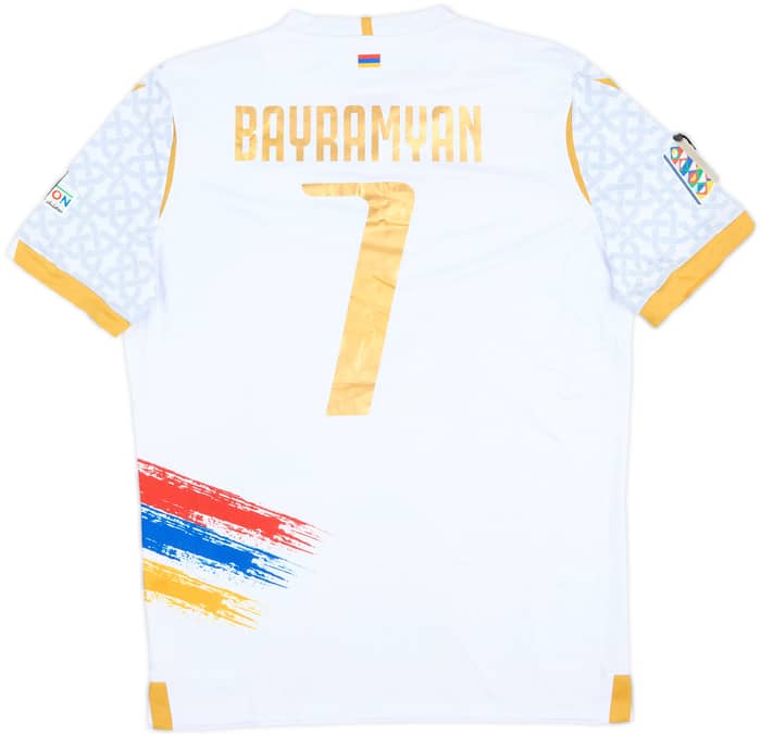 2022 Armenia Match Issue Nations League Away Shirt Bayramyan #7